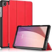 Lunso - Geschikt voor Lenovo Tab M8 Gen 4 (8 inch) - Tri-Fold Bookcase hoes - Rood