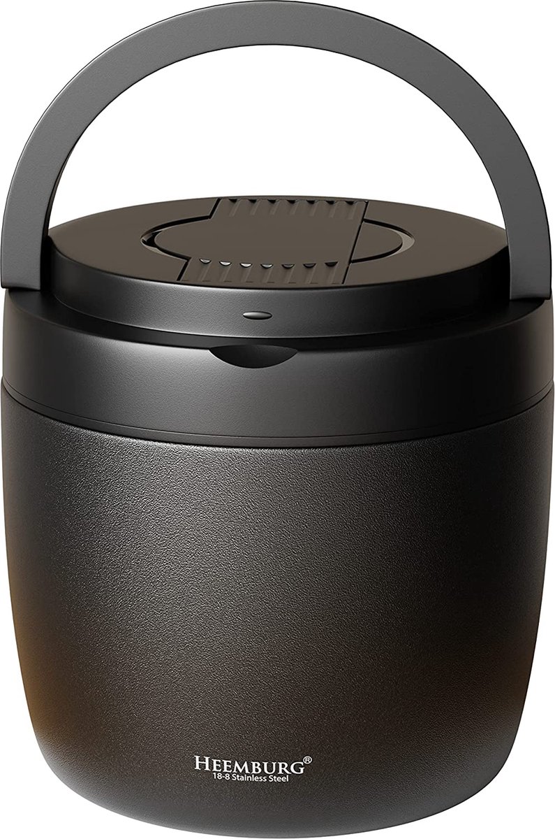 Thermische Voedselcontainer Warm Houden Geïsoleerde Voedselfles | Roestvrij Stalen Thermoskan Voor Warm & Koud | 530 Ml Met Opvouwbare Lepel En Tas Lunchpot Met Lepel En Tas
