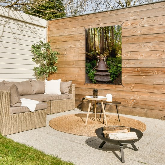 Posters de jardin extérieur Jungle - Nature - Escaliers - Arbres - 60x90 cm