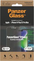 PanzerGlass - Screenprotector geschikt voor Apple iPhone 14 Plus Glazen | PanzerGlass Ultra-Wide Fit Screenprotector Privacy - Case Friendly + Installatie Frame