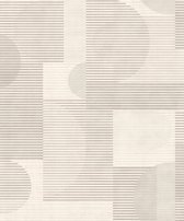 Allure - Grafisch - Behang - Wandbekleding - Wallpaper - Vliesbehang - Beige - 0,53 x 10,05 M.