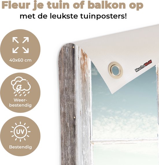 Affiche de jardin See-through - Plage - Vélo - 40x60 cm