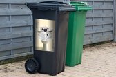 Container sticker Hond - Pug - Toilet - Krant - Dier - 40x60 cm - Kliko sticker