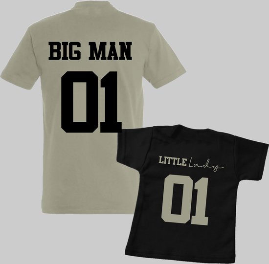 Chemises assorties père et fille- Cadeau Vaderdag -Cadeau pour papa-Taille homme M-Taille enfant 68