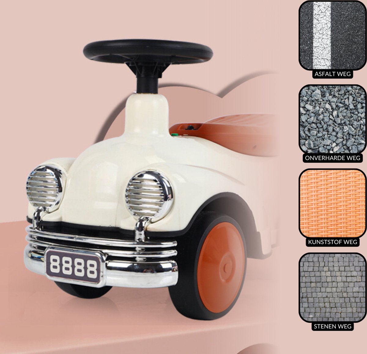 Buxibo Retro Loopauto Loopwagen voor Jongens & Meisjes 13 jaar