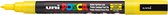 Krijtstift - Chalkmarker - Universele Marker - Uni Posca Marker - 2 geel - PC-3M - 0,9mm - 1,3mm - 1 stuk