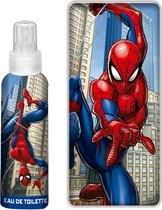 Spider-Man Coffret Cadeau - Eau De Toilette Vaporisateur 100 ml - Avec Coffret de Rangement en métal