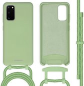 iMoshion Hoesje Geschikt voor Samsung Galaxy S20 Hoesje Met Koord - iMoshion Color Backcover met afneembaar koord - Groen