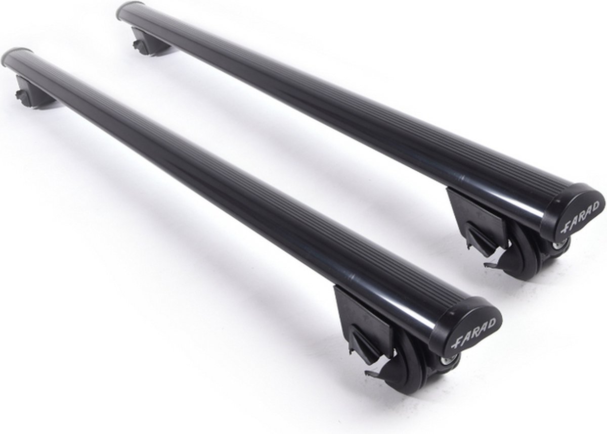 Dakdragers geschikt voor Volkswagen Touran 2003 t/m 2014 open dakrailing - Staal breed - 75kg Laadvermogen - Merk Farad