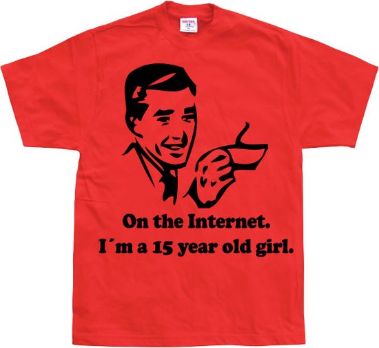 15 Year Old Girl On The Internet. - Large - Rood