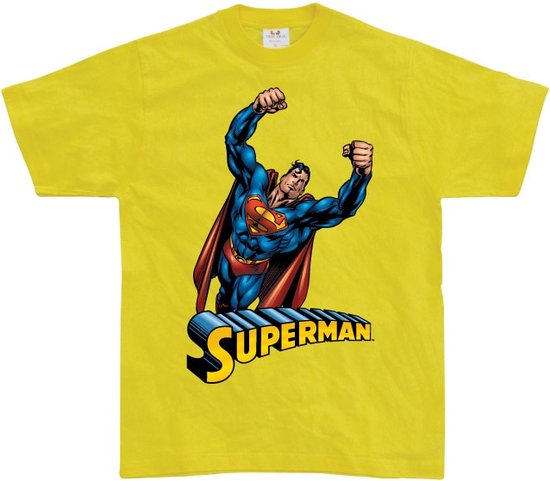 Superman Flying T-Shirt - Medium - Geel