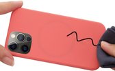 Hoesje Geschikt voor Apple iPhone 15 Pro Max - Compatibel met MagSafe - Back Cover met Magneet - Siliconen - Dun - Roze