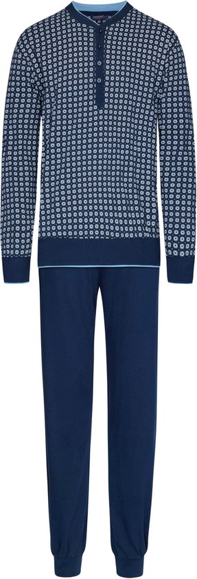 Pastunette for Men - Heren Pyjama set Phill - Blauw - Katoen - Maat S