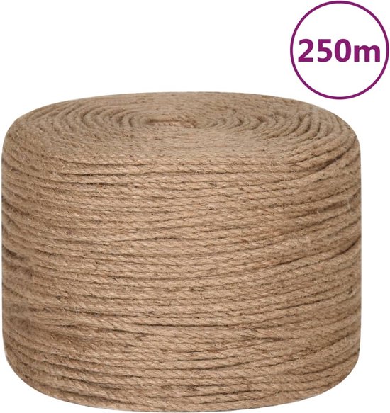 vidaXL Corde 250 m de long 6 mm d'épaisseur Jute