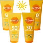 Crème solaire Discount Package 800ML - Crème solaire Zenova pour peaux sensibles - Respectueux des récifs - Végétalien - Sans microplastique - Résistant à l'eau - SPF 30 et SPF 50