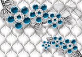 Fotobehang - Vlies Behang - Diamanten en Parels - Luxe Design - 3D - 254 x 184 cm