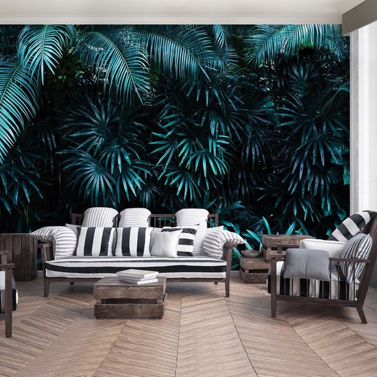Papier peint photo - Papier peint intissé - Feuilles de la jungle botanique - 254 x 184 cm
