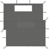 vidaXL Parois latérales de tonnelle avec fenêtres 2 pcs Anthracite