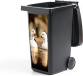 Container sticker Eend - Wit - Dieren - Water - Vogel - Eenden - 38x80 cm - Kliko sticker