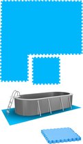 Tapis de piscine 1,9 m² - 8 grands Tapis - Sous-couche de piscine 50x50 - Ondervloer de piscine