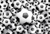 Papier Papier peint photo Intissé - Ballons de Jouer au football 3D - Voetbal - Balles - 254 x 184 cm