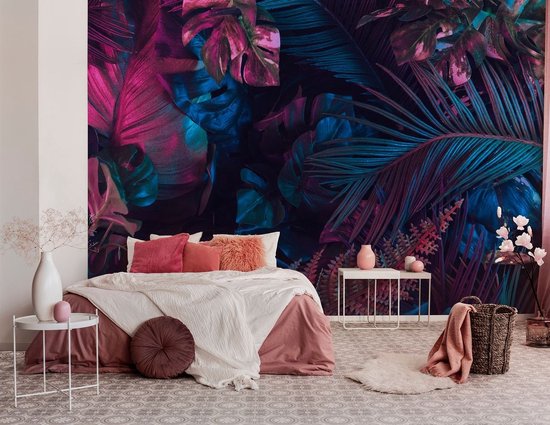 Papier peint photo - Papier peint Vinyl - Feuilles de jungle tropicale - Plantes - Exotique - 416 x 254 cm