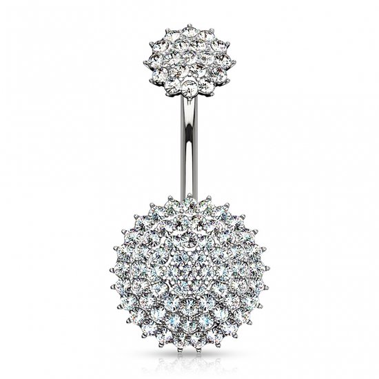 Shield Pierced Piercing Paved Round Shields - LMPiercings | bol