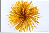 Dibond - Ongekookte Spaghetti - 105x70 cm Foto op Aluminium (Met Ophangsysteem)