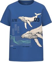 Name it t-shirt jongens - blauw - NKMkads - maat 116