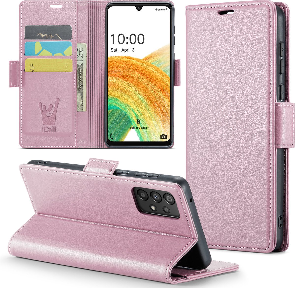 Hoesje geschikt voor Samsung Galaxy A33 - HyperCase Book Cover Kunstleer Rose