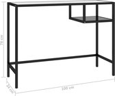 vidaXL - Computerbureau - 100x36x74 - cm - glas - zwart