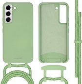 iMoshion Hoesje Geschikt voor Samsung Galaxy S22 Hoesje Met Koord - iMoshion Color Backcover met afneembaar koord - Groen