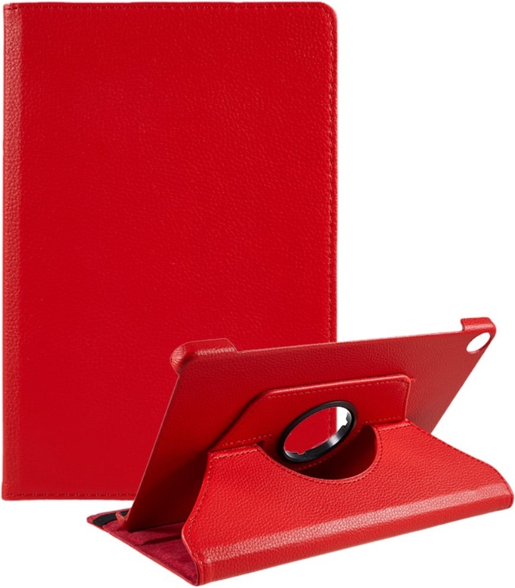 Tablethoes geschikt voor Lenovo Tab M10 Gen 3 Hoesje - 360° Rotating Book Case - Rood