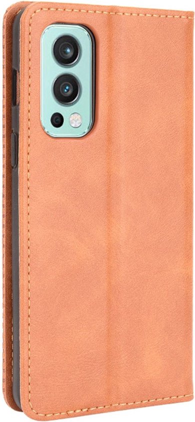 Étui OnePlus Nord 2 - Étui à livres Vintage - Marron