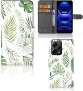 Wallet Book Case Xiaomi Poco X5 Pro | Note 12 Pro 5G Smartphone Hoesje Leaves