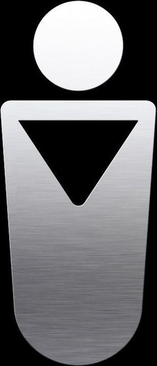 Self adhesive stainless steel Pictogram satin brushed for door mark a men toilet