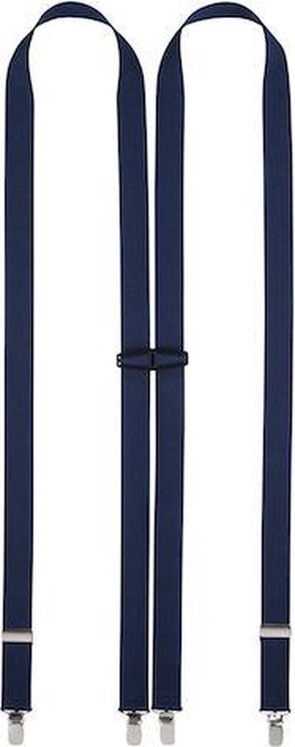 Bretelles bleu marine bleu foncé avec quatre clips robustes