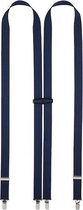 Daspartout - donkerblauwe bretels - vier stevige clips - H model