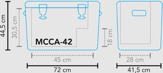 Mestic MCCA-42 AC/DC Compressor Koelbox - 42L - 12V/230 V - Zeer robuuste behuizing van Mestic — afbeelding 3
