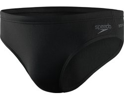 Speedo Eco+ Brief 7 cm Heren - Zwembroek Heren - Chloorbestendige Zwemslip Heren - Strakke Sportzwembroek met Trekkoord - Zwart - L
