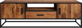 TV-meubel Otis Magnolia - Breedte 160 cm - Hoogte 50 cm - Diepte 40 cm - Met lades - Met planken - Met openslaande deuren