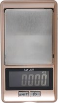 KitchenCraft Taylor Pro Digitale Keukenweegschaal - 11,5 x 6 cm Roestvrij Staal - Rosé Goud