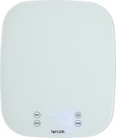 Bol.com Taylor Pro Digitale Keukenweegschaal Met Waterdicht Ontwerp In Geschenkverpakking - Glas Wit 14 Kg / 14 L aanbieding