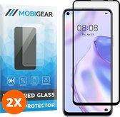 Mobigear Screenprotector geschikt voor Huawei P40 Lite 5G Glazen | Mobigear Premium Screenprotector - Case Friendly - Zwart (2-Pack)