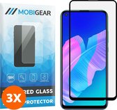 Mobigear - Screenprotector geschikt voor Huawei P40 Lite E Glazen | Mobigear Premium Screenprotector - Case Friendly - Zwart (3-Pack)