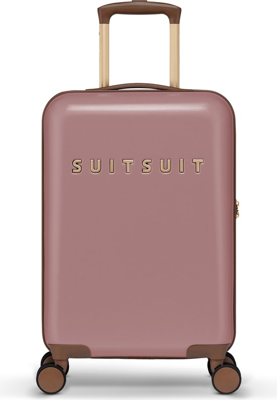 SUITSUIT Fab Seventies - Handbagage koffer met 4 wielen - 55 cm - 33L - Oud Roze