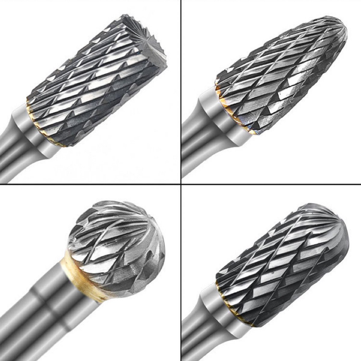 Frezensets – Set van 8 frezen – Frezenset van Wolfraamcarbide staal ø 6 ...
