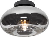 QAZQA ayesha - Art Deco Plafondlamp - 1 lichts - Ø 27 cm - Zwart - Woonkamer | Slaapkamer | Keuken