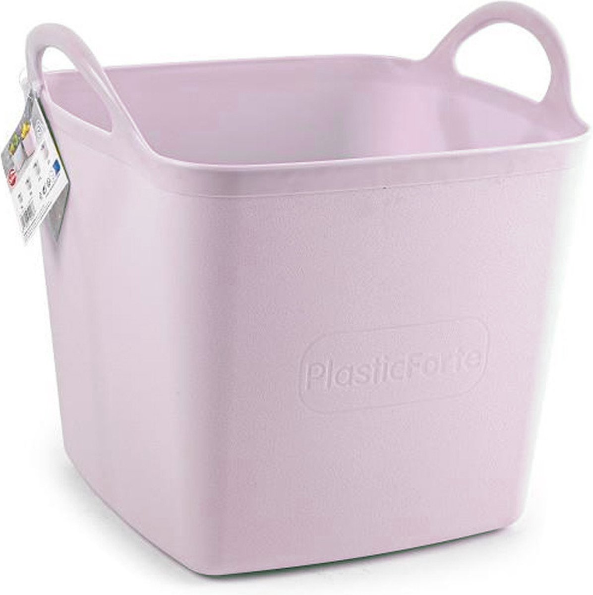 Goedkoopste Plasticforte Kuip/emmer/wasmand - flexibel - roze - 27 liter - vierkant - kunststof - 36 x 34 x 37 cm