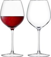 L.S.A. - Wine Wijnglas Rood 400 ml Set van 2 Stuks - Glas - Transparant